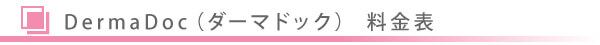 美容皮膚科・DermaDocシリーズ料金表/東京皮膚科・形成外科