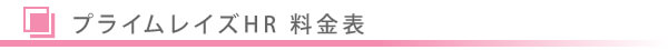 美容皮膚科・プライムレイズHR料金表/東京皮膚科・形成外科